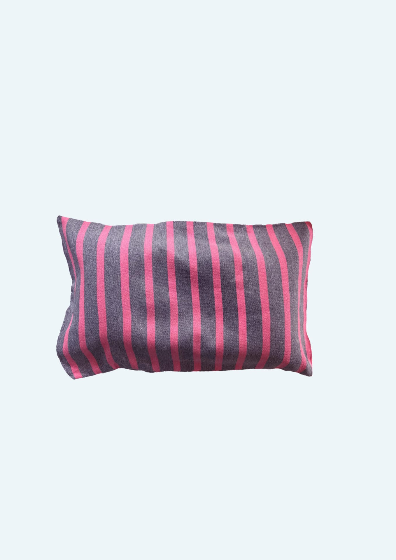 COUSSIN RAYURES FOUTA ROSE ET GRISE